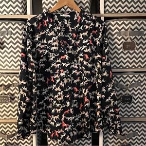Fun Horse Print Charter Club Blouse
